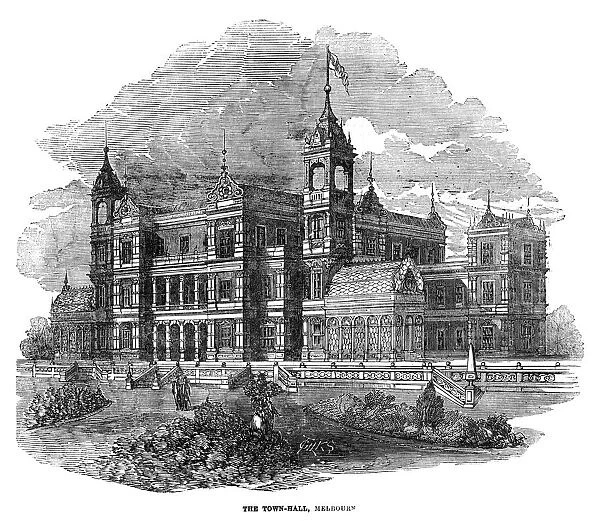 Town Hall, Melbourne, Australia, 1855. Artist: J Pass