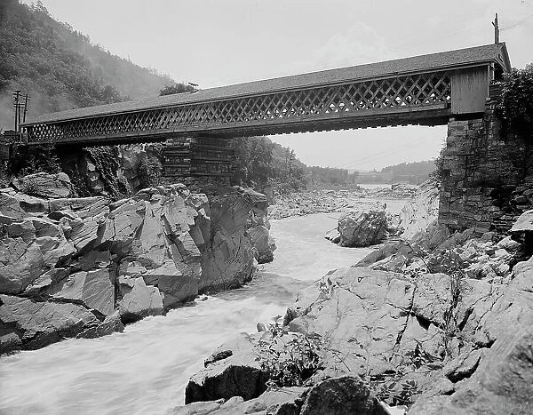 Tucker Toll Bridge, Bellows Falls, Vt. between 1900 and 1910. Creator: Unknown