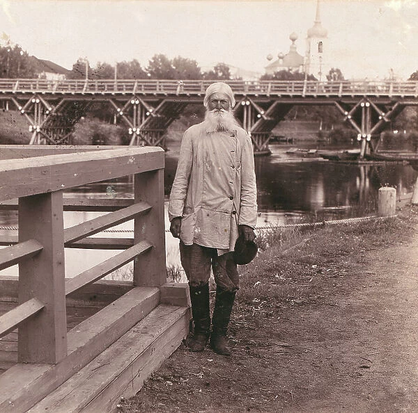 Type of Olonetsk man in Vytegra [Russian Empire], 1909. Creator: Sergey Mikhaylovich Prokudin-Gorsky