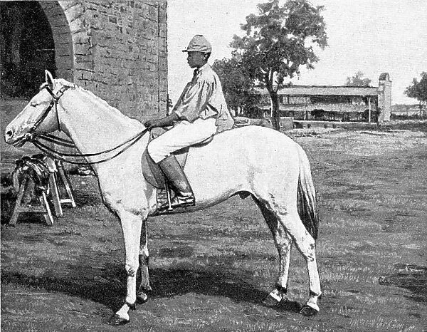 'Un petit noir de Bamako sur le cheval Oualata de race indigene; L'Ouest Africain, 1914. Creator: Unknown