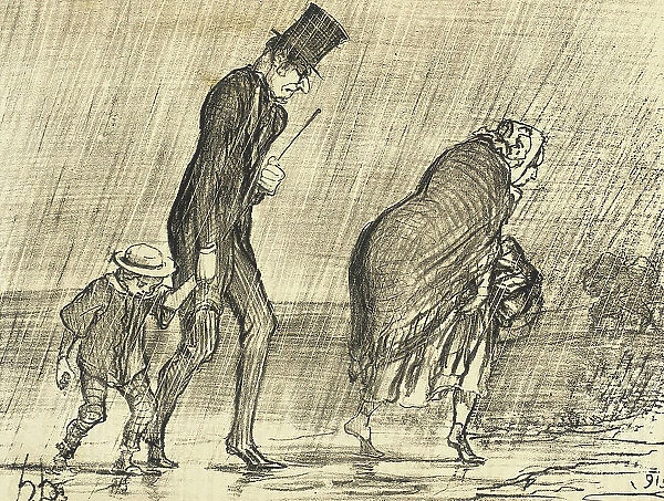 Une partie de campagne pendant le joli mois de mai.. 1856. Creator: Honore Daumier