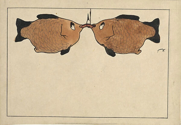 Untitled (Two fishes, a hook, a worm), 1901