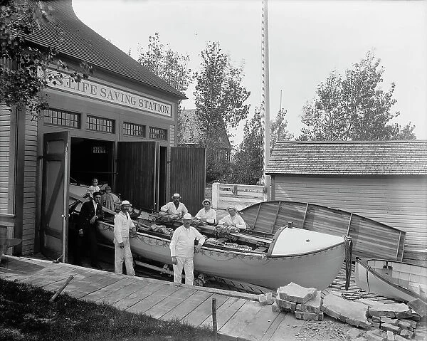 U.S. Life Saving Station, Macatawa Park, Mich. between 1890 and 1901. Creator: Unknown