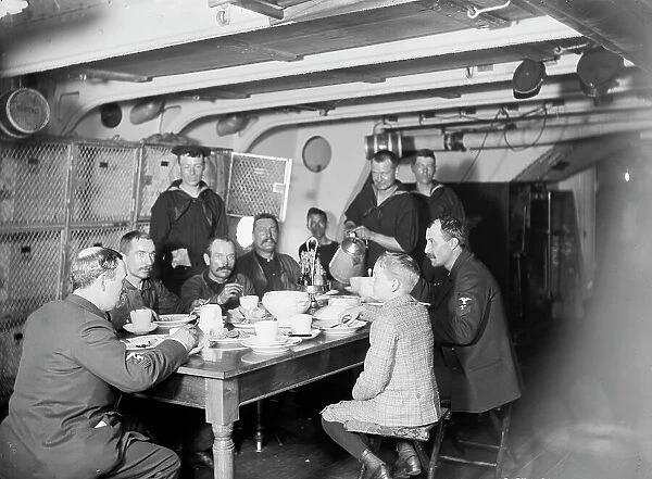 U.S.S. Massachusetts, petty officers mess, between 1896 and 1901. Creator: Unknown