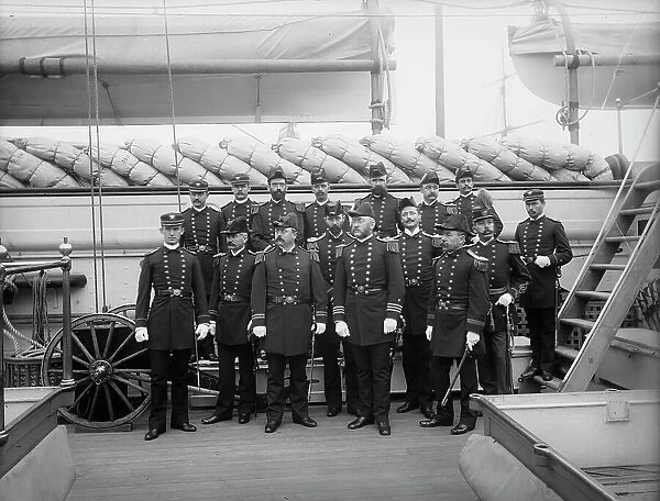 U.S.S. Pensacola, officers, between 1890 and 1901. Creator: Unknown