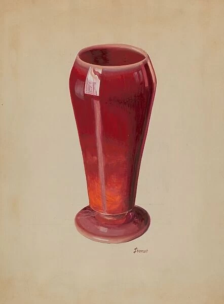 Vase (Opaque Glass), c. 1936. Creator: Robert Stewart