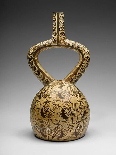 Vessel Depicting the Assault of Bean Warriors, 100 B. C.  /  A. D. 500. Creator: Unknown