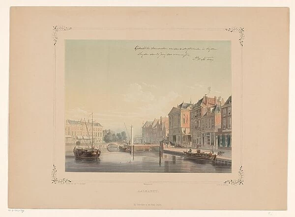 View of the Aalmarkt in Leiden, 1854. Creator: Gerardus Johannes Bos