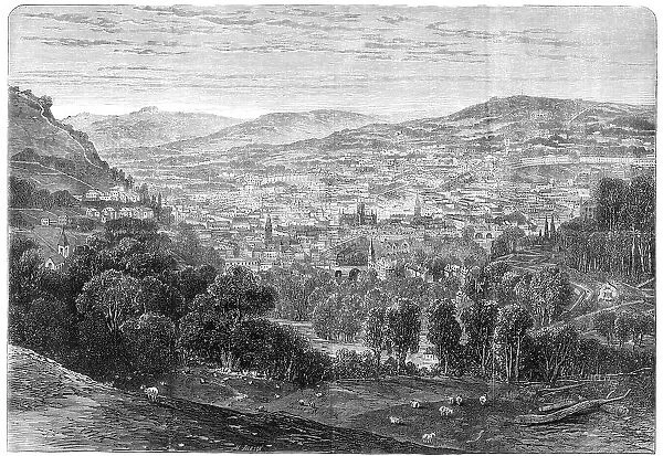 View of the city of Bath from the south-east, 1864. Creator: Mason Jackson