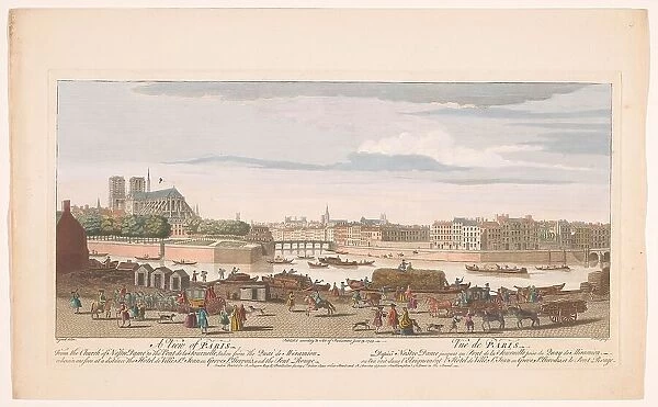 View of the city of Paris seen from the Quai de Miramion, 1749. Creator: Nathaniel Parr