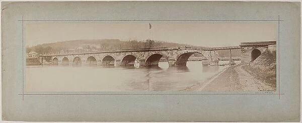 View of a destroyed bridge, 1870. Creator: Andre-Adolphe-Eugene Disderi