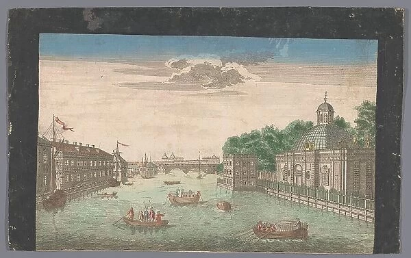 View of Fontanka River in Saint Petersburg seen from the north, 1745-1775. Creator: Anon