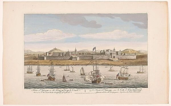 View of Fort Saint George at Madras, 1754. Creator: Unknown