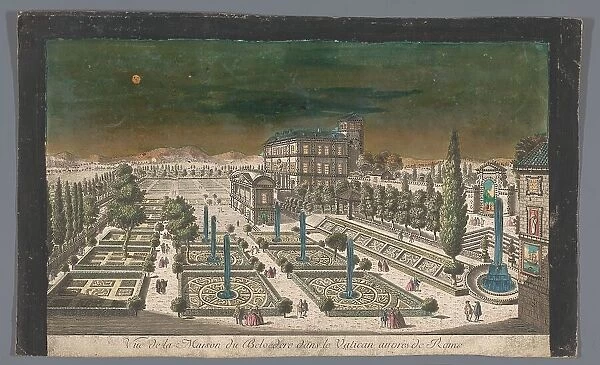 View of the Giardini Vaticani in Vatican City, 1700-1799. Creator: Anon