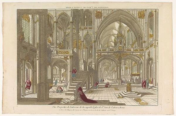 View of the interior of the church of Saint John Lateran in Rome, 1735-1805. Creator: Unknown