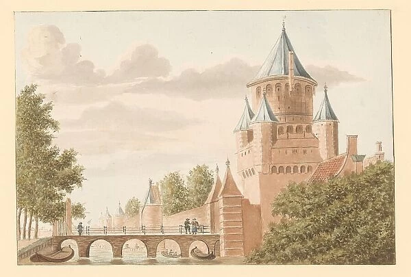 View of the Kleine Houtpoort in Haarlem, 1700-1850. Creator: Anon