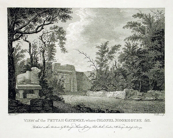 View of the Pettah Gateway Where Colonel Moorhouse Fell, 1794. Creator: Robert Home