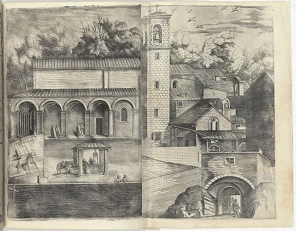 View of the Quadrant: the Main Door, the Square, the Church and the Loggia of the... [plate D], 161 Creator: Jacopo Ligozzi