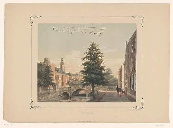 View of the Rapenburg in Leiden, 1854. Creator: Gerardus Johannes Bos
