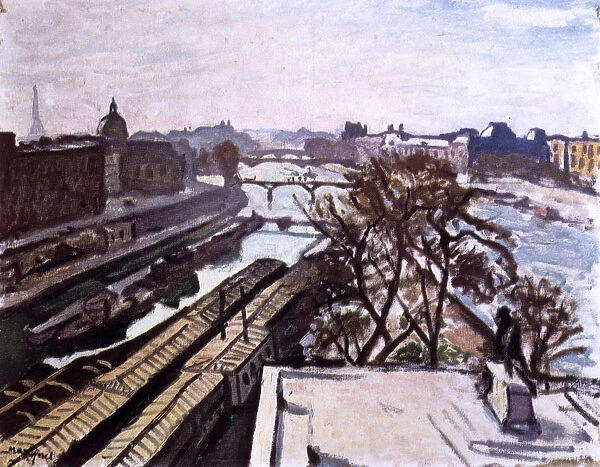View of the Seine and the Monument to Henry IV, c1906. Artist: Albert Marquet