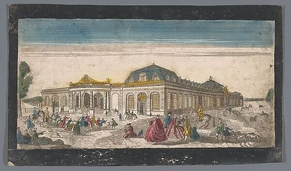 View of the stables of the Château de Chantilly, 1700-1799. Creator: Anon