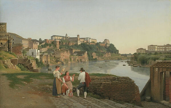 View of the Tiber near Ponte Rotto, 1814-1817. Creator: CW Eckersberg