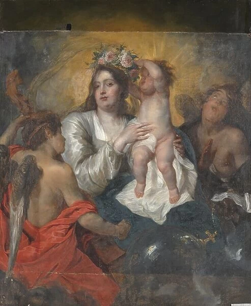 The Virgin Crowned by the Infant Christ, in or after c.1646. Creator: Thomas Willeboirts