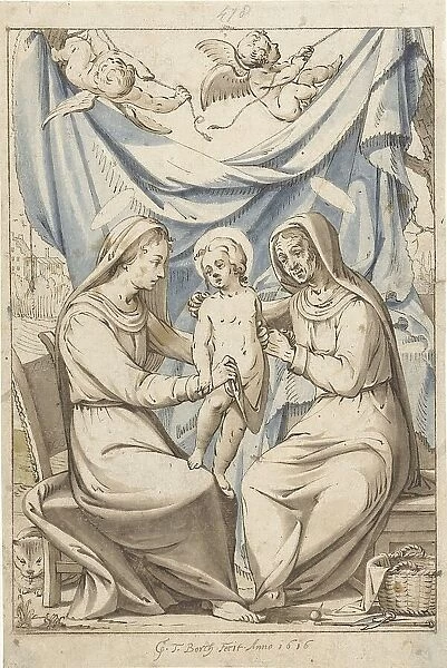 The Virgin Mary with Child and Saint Anna, 1616. Creator: Gerard ter Borch I