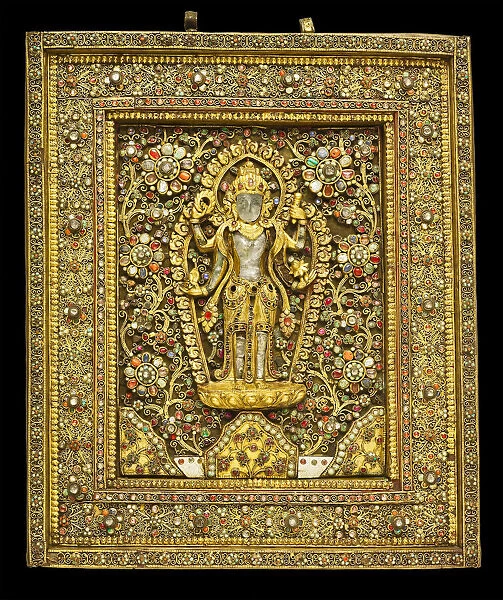 Votive Plaque with God Vishnu, 19th century. Creator: Unknown