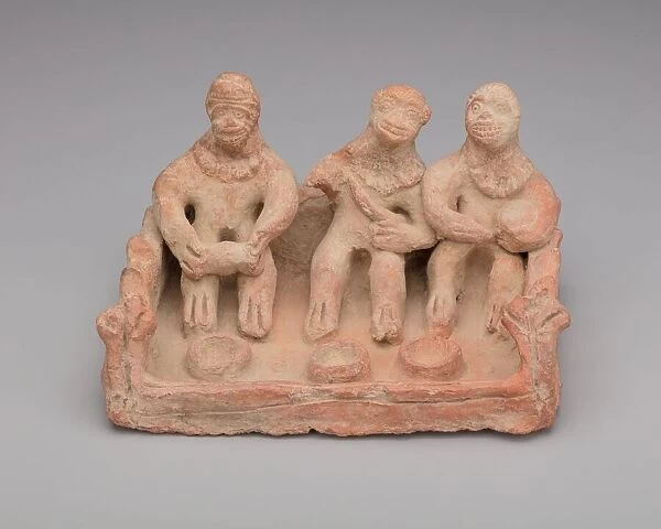 Votive Tank Shrine with Three Monkey Musicians, 1st  /  2nd century. Creator: Unknown