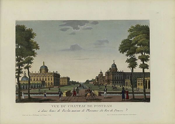 Vue du château de Potsdam, à deux lieues de Berlin, maison de plaisance du Roi de Prusse, 1817-1824. Creator: Courvoisier-Voisin, Henri (1757-1830)
