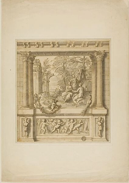 Wall Decoration with Story of Egeria & Numa Pompilius, 1695  /  1734