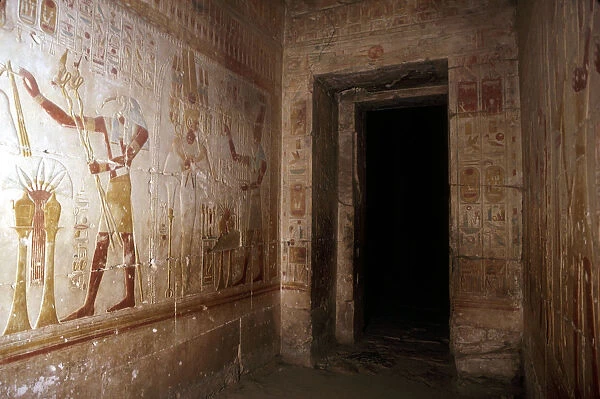 Wallpaintings, Temple of Sethos I, Abydos, Egypt, 19th Dynasty, c1280 BC