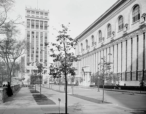 West court, New York Public Library, c.between 1910 and 1920. Creator: Unknown