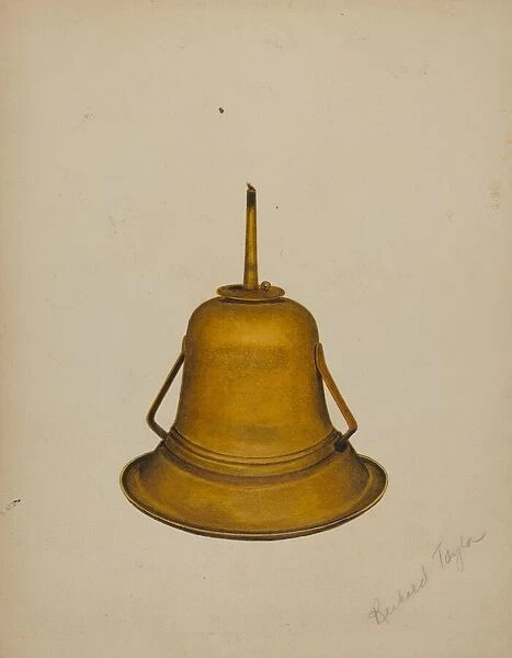 Whale Oil Lamp, c. 1938. Creator: Richard Taylor