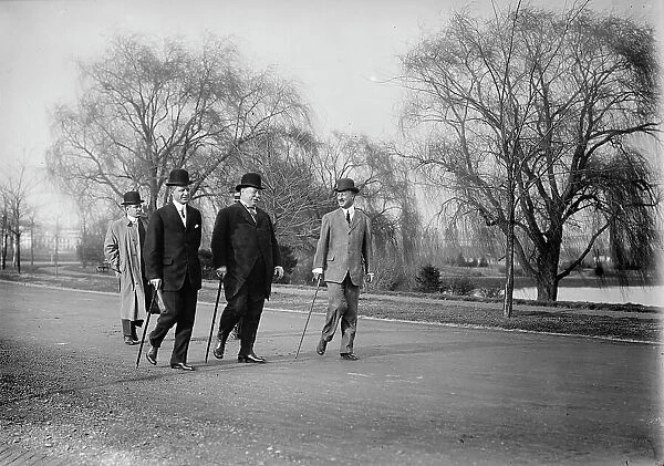 William Howard Taft Out For A Stroll with Archibald Butt...And Charles Dewey Hilles...1910 Creator: Harris & Ewing. William Howard Taft Out For A Stroll with Archibald Butt...And Charles Dewey Hilles...1910 Creator: Harris & Ewing