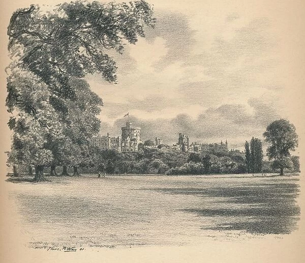 Windsor Castle From the Home Park, 1902. Artist: Thomas Robert Way