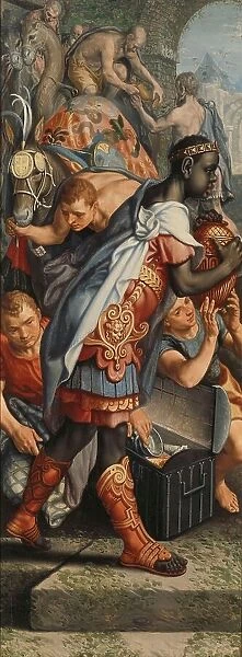 Wing of an Altarpiece with Adoration of the Magi, on the reverse is Presentation in the Temple, 1560 Creator: Pieter Aertsen