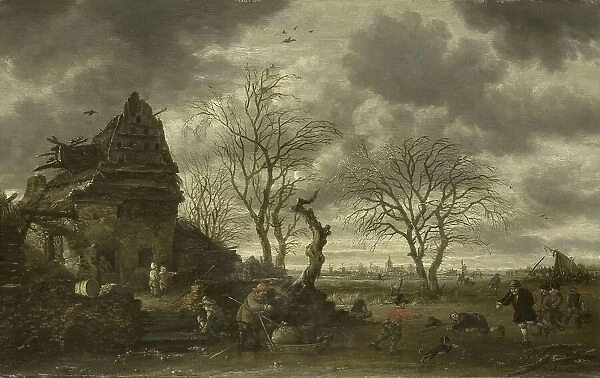 Winter scene, 1660-1702. Creator: Salomon Rombouts