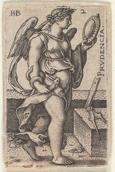 The wisdom. From the episode 'The Knowledge of God and the Seven Cardinal Virtues', c.1539. Creator: Beham, Hans Sebald (1500-1550). The wisdom. From the episode 'The Knowledge of God and the Seven Cardinal Virtues', c.1539