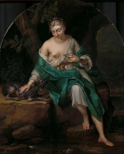 A Woman with a Dog, 1719. Creator: Herman van der Myn