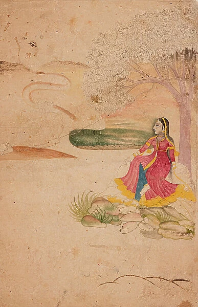 A Woman Under a Tree, Late 18th century. Creator: Unknown