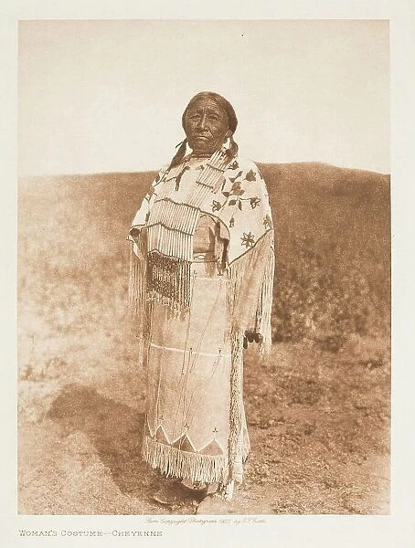 Woman's Costume-Cheyenne, 1927. Creator: Edward Sheriff Curtis
