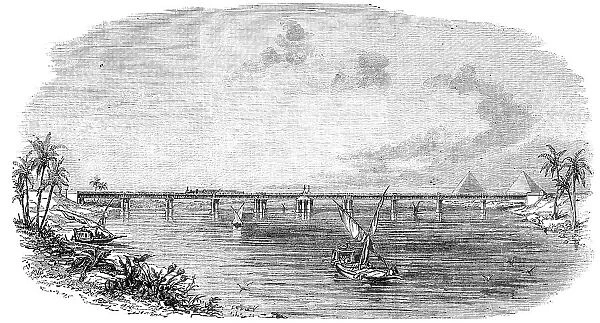 Wrought-Iron Railway-Bridge across the Nile, at Benha, 1856. Creator: Unknown