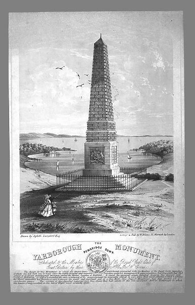 The Yarborough Monument, Bembridge Down, late 19th century. Creator: William Evans