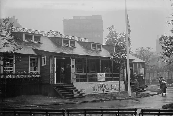 Y.M.C.A. hut, Bryant Park, 1918. Creator: Bain News Service