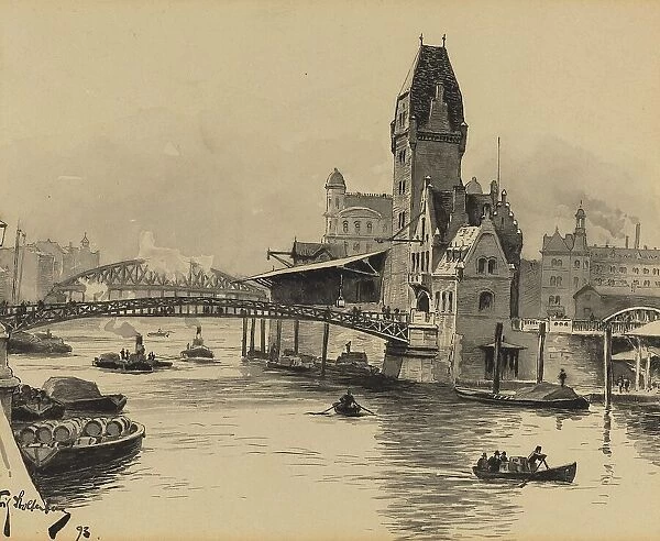 Zollkanal, 1893. Creator: Fritz Stoltenberg