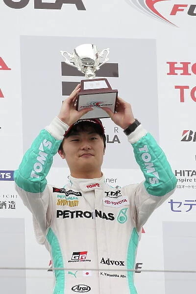 2015 Japanese Formula 3 Championship. Fuji, Japan. 18th - 19th July 2015. Rd 12 & 13. Winner Kenta Yamashita ( #36 PETRONAS TOM'S F312 ) podium, portrait World Copyright: Yasushi IshiharaLAT Photographic. Ref: 2015JF3_Rd12&13_008