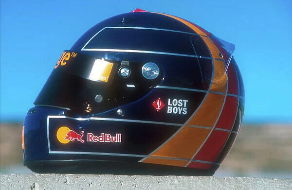 Formula One Testing. Valencia, Spain. 4-7 February 2002. Heinz-Harald Frentzen's Crash Helmet World Copyright - LAT Photographic