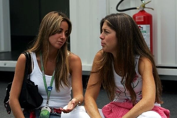 Formula One World Championship: Silvana Barrichello wife of Rubens Barrichello with a friend